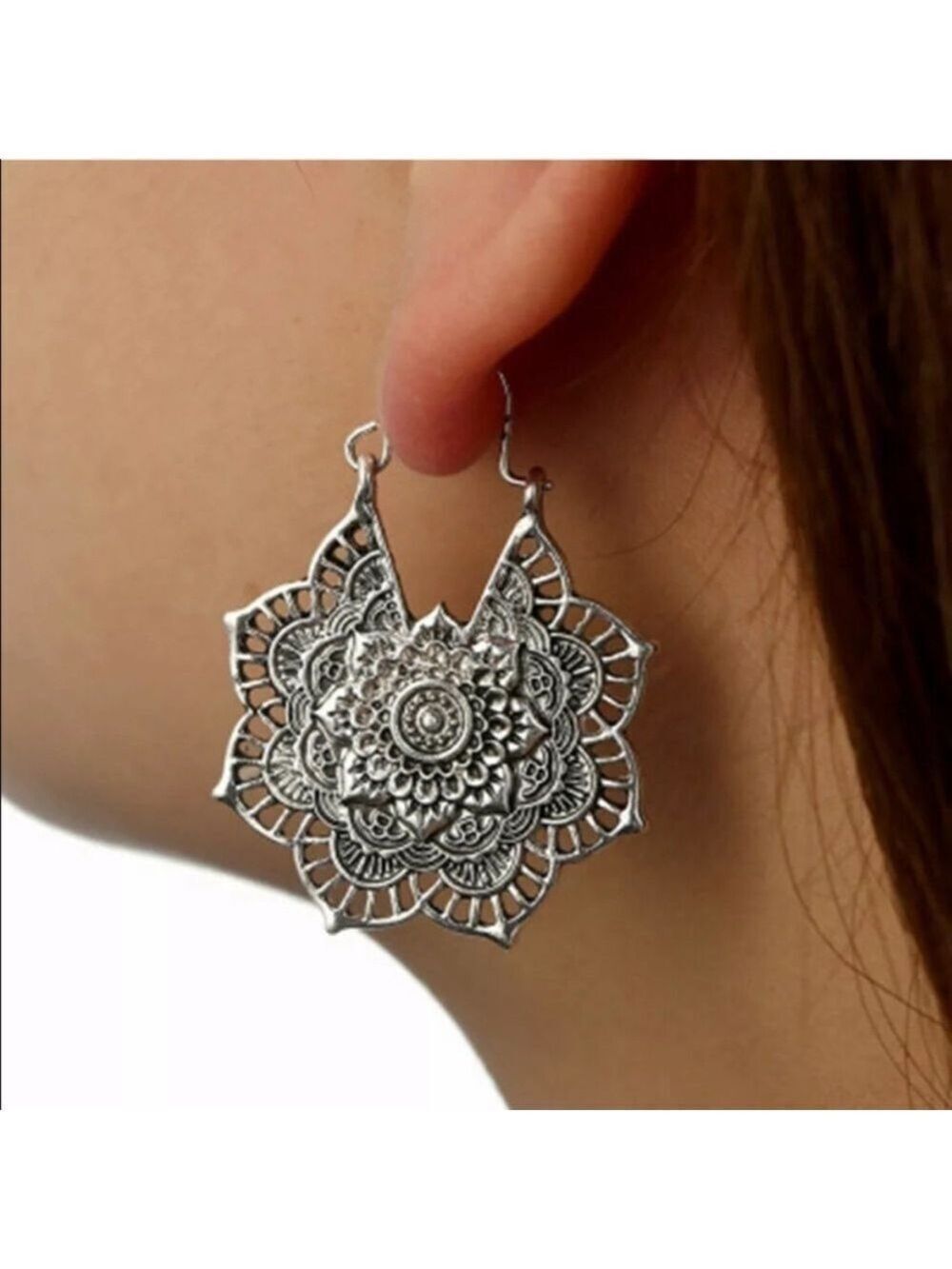 Boho silver dangle earrings 🆕